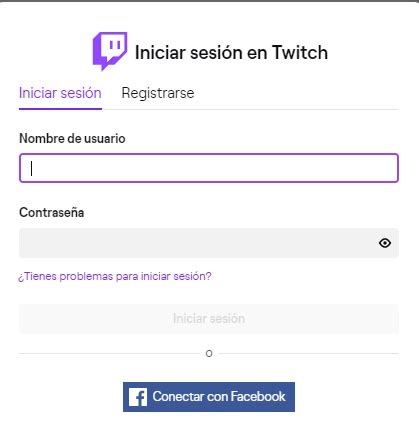 twitch iniciar sesión.
